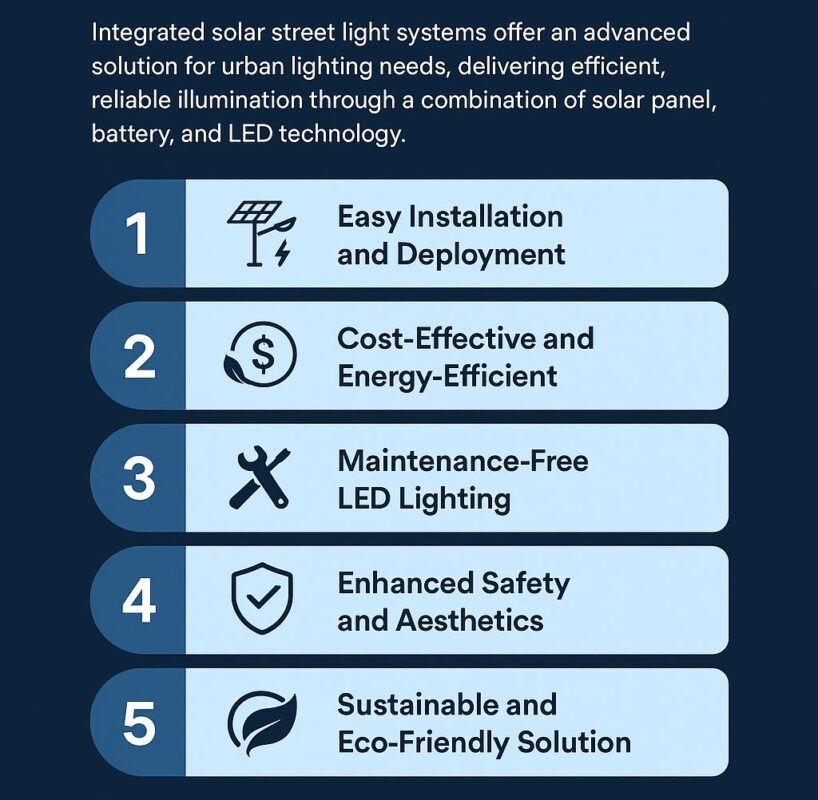 Top 5 Benefits of Installing Integrated Solar Street Lights in Urban Projects