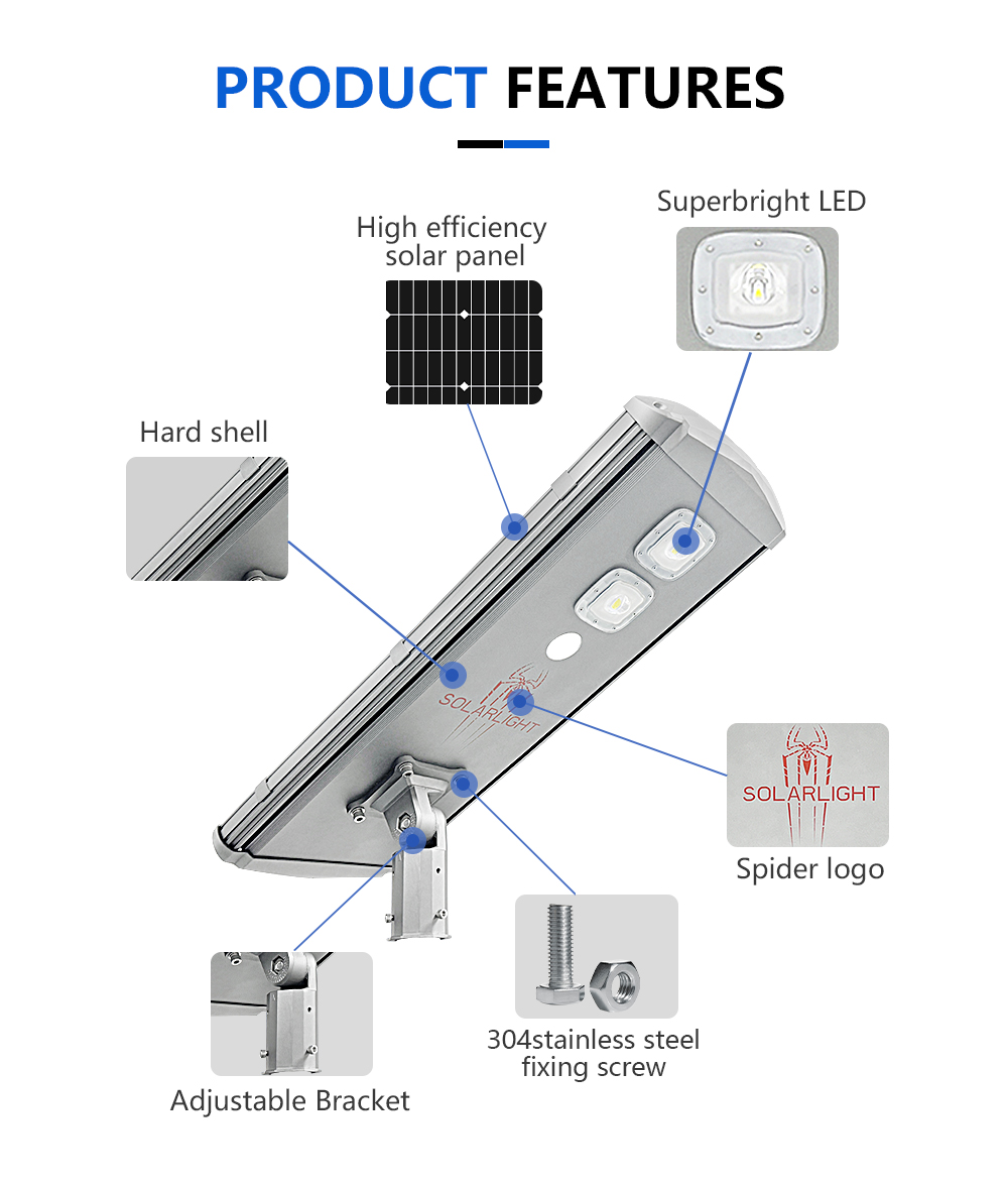 70W Solar Street Light feature