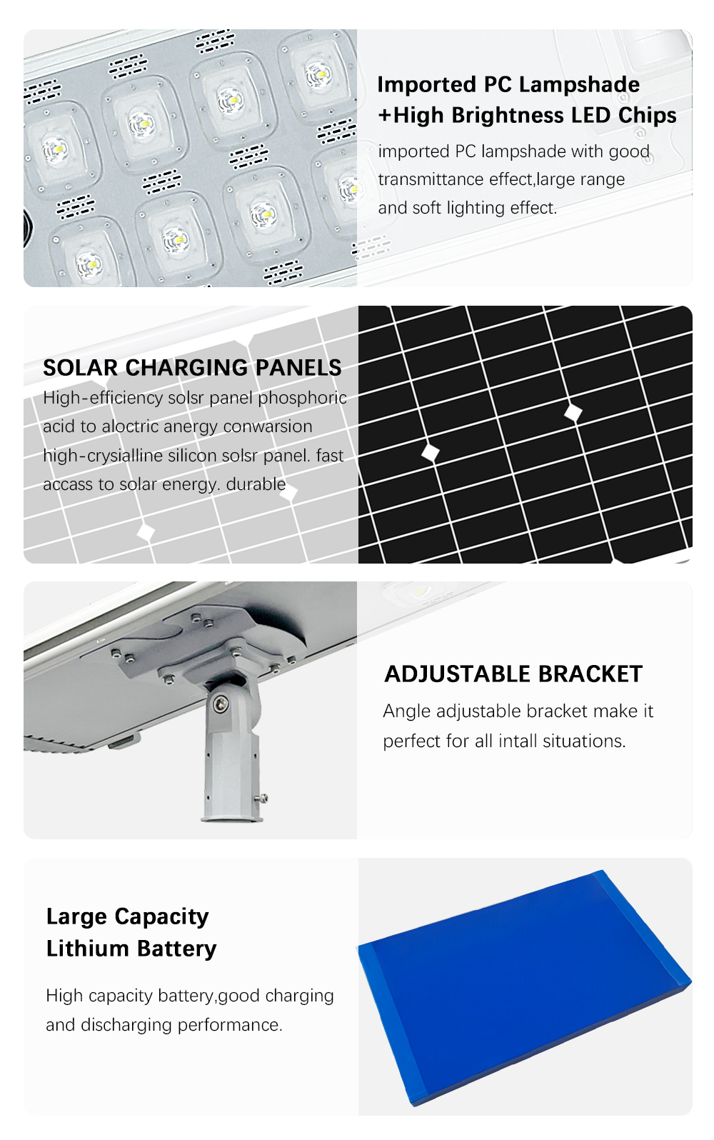 High Conversion Solar Street Lights