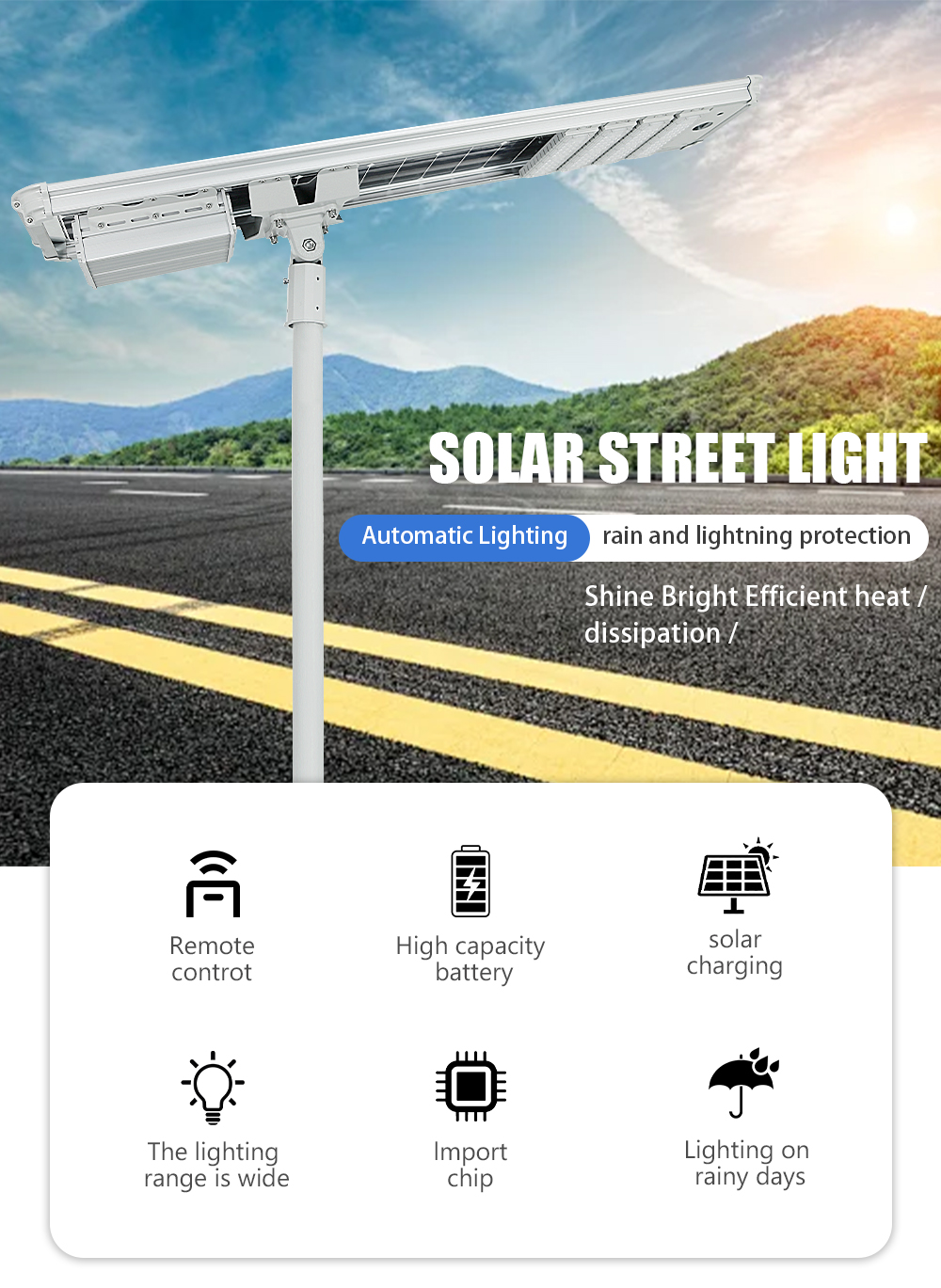 solar integrated street lights